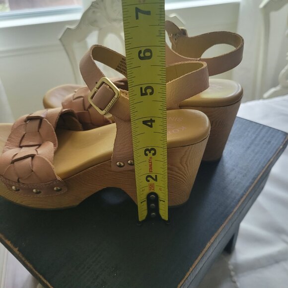 Korks by Kork-Ease Platform Wedge Womens 6M/36.5 Sandal Tan with Straps BOHO - Picture 8 of 9